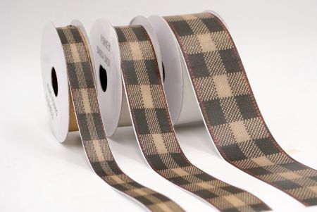 Klassisches Schwarz & Beige Karoband_AI